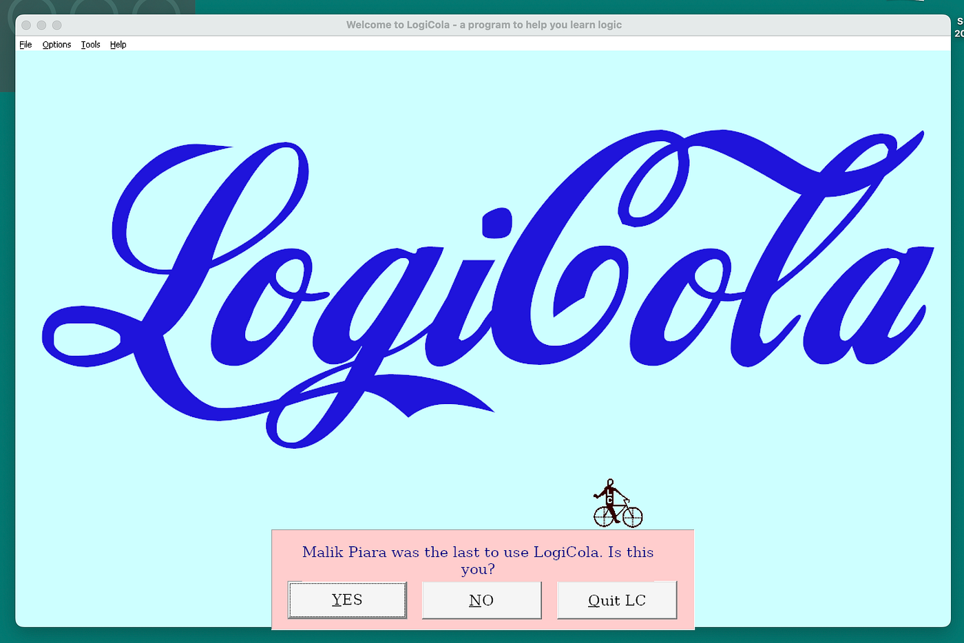 LogiCola 2, running on Windows